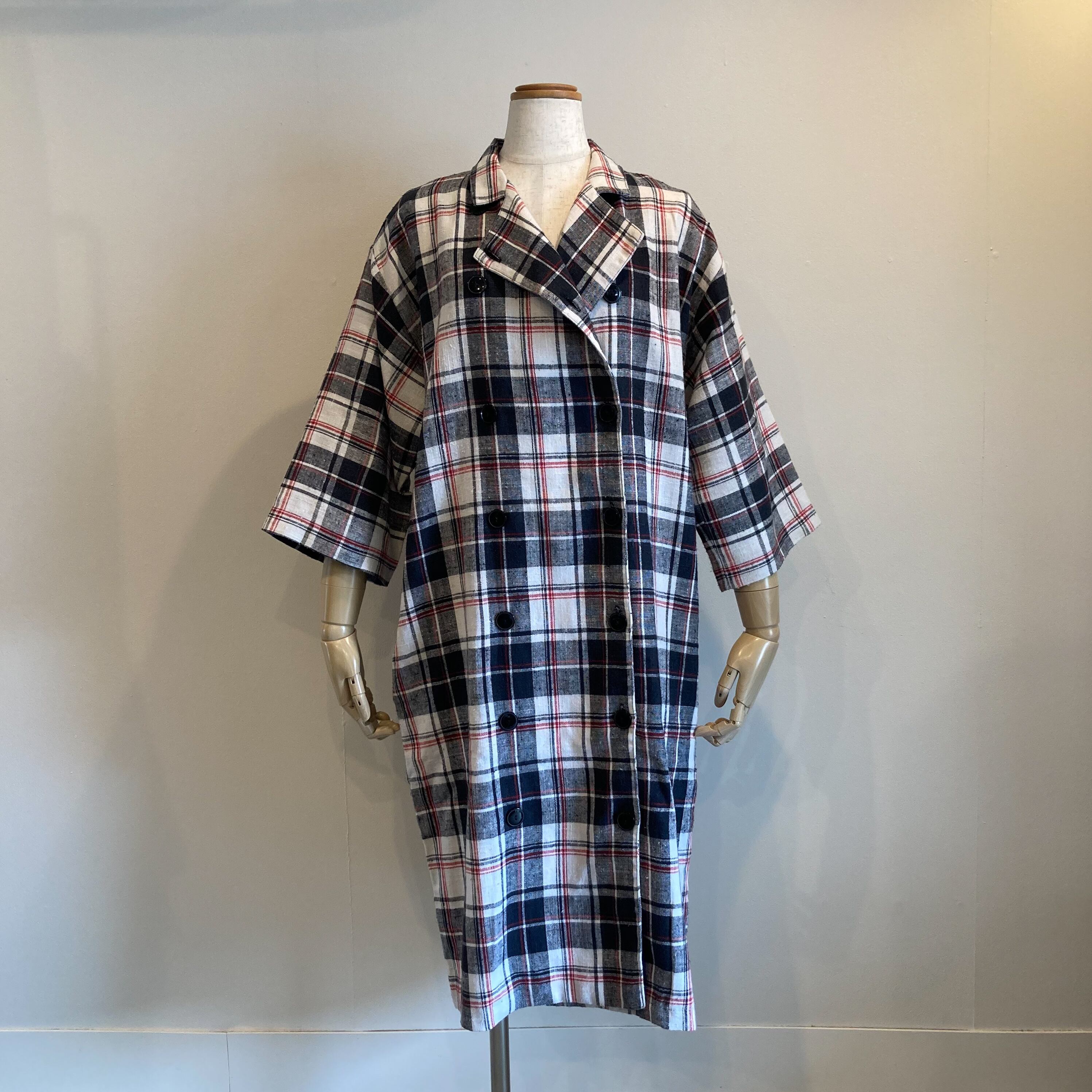 Supreme チェック柄スプリングコート チェック柄 ダブル スプリングコート | Monique vintagestore