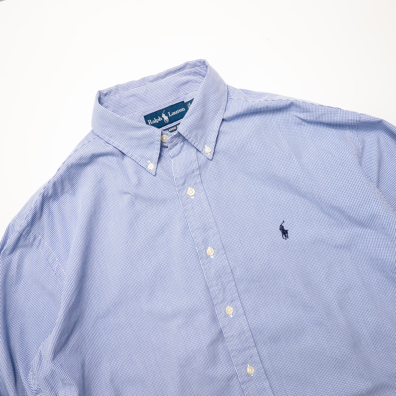 Ralph Lauren blue gingham check shirt Classic Fit