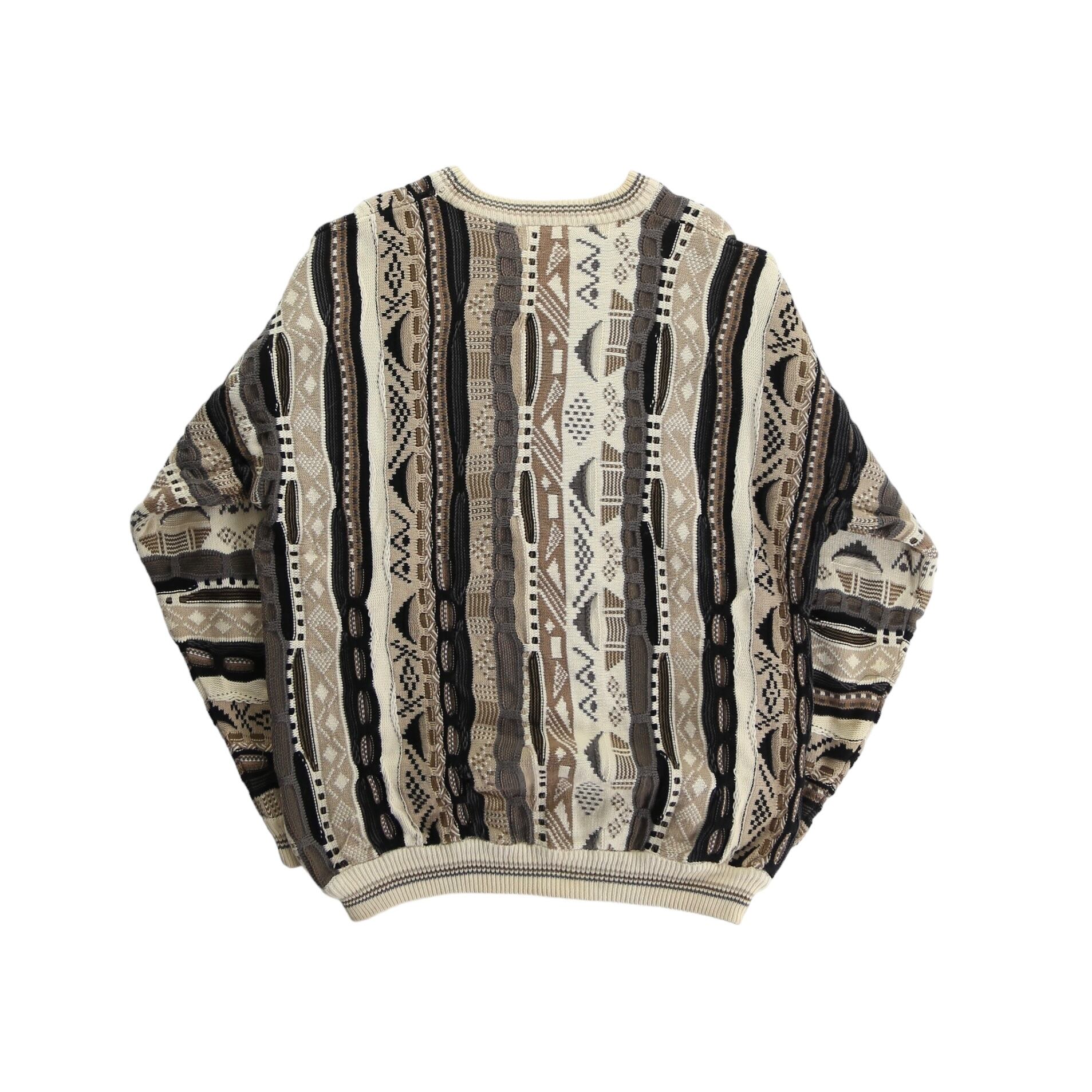 OTSU】1990's cotton 3D knit sweater -9308- | cv