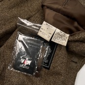 VAN JAC ヴァンヂャケット 英国製Robert NOBLE生地 ヘリンボーン ツイード ジャケット サイズ M /段返3B/メンズ/ブラウン系