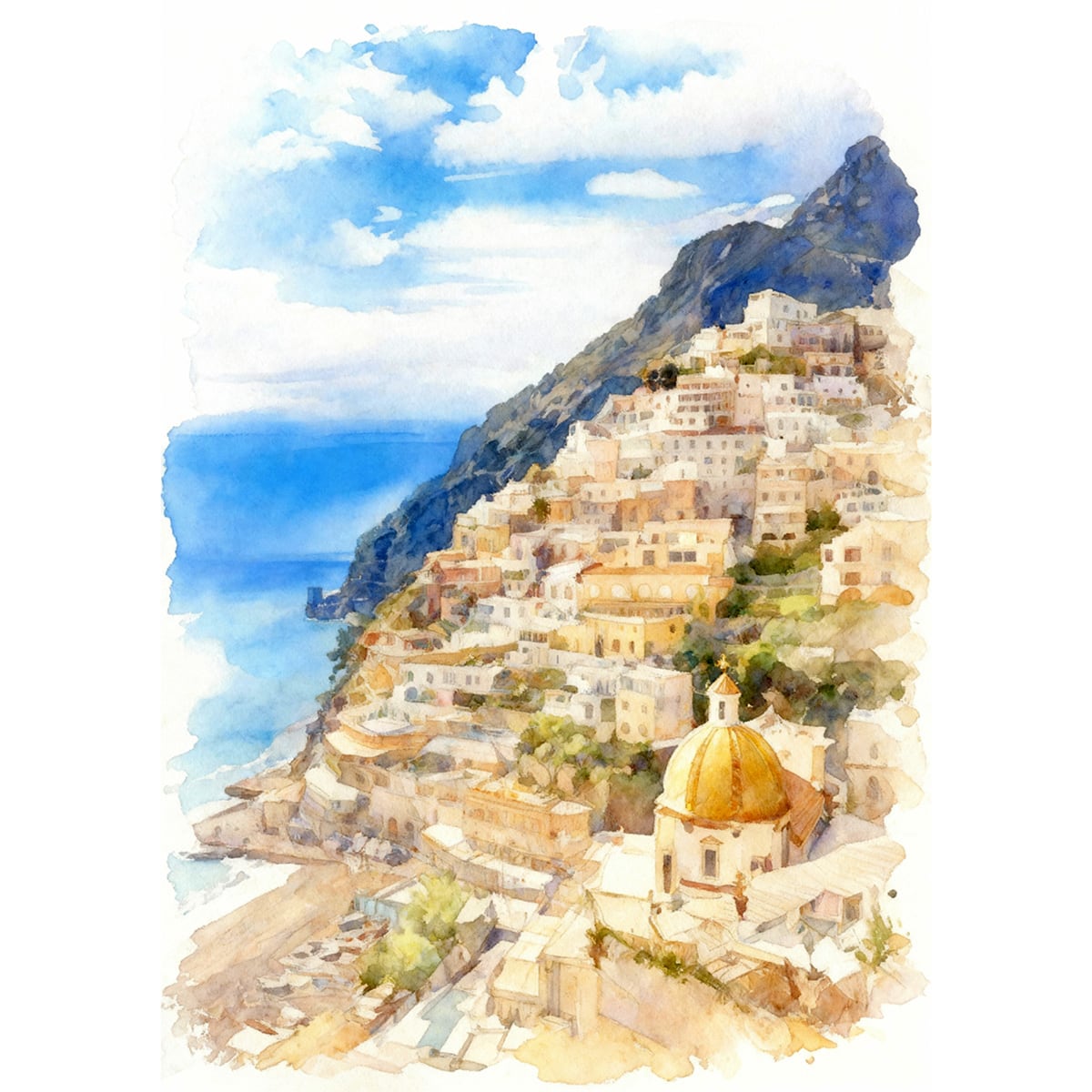 絵画 風景画(街並み) イタリア フィレンツェ インテリアアート額付き