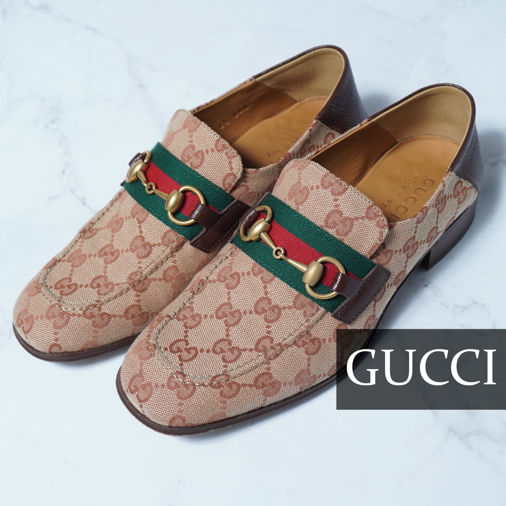 美品 グッチ GUCCI 二つ折り財布 ホースビット レザー 本革 ブラック