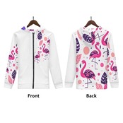 Women's All Over Print Zip Up Hoodie 4273