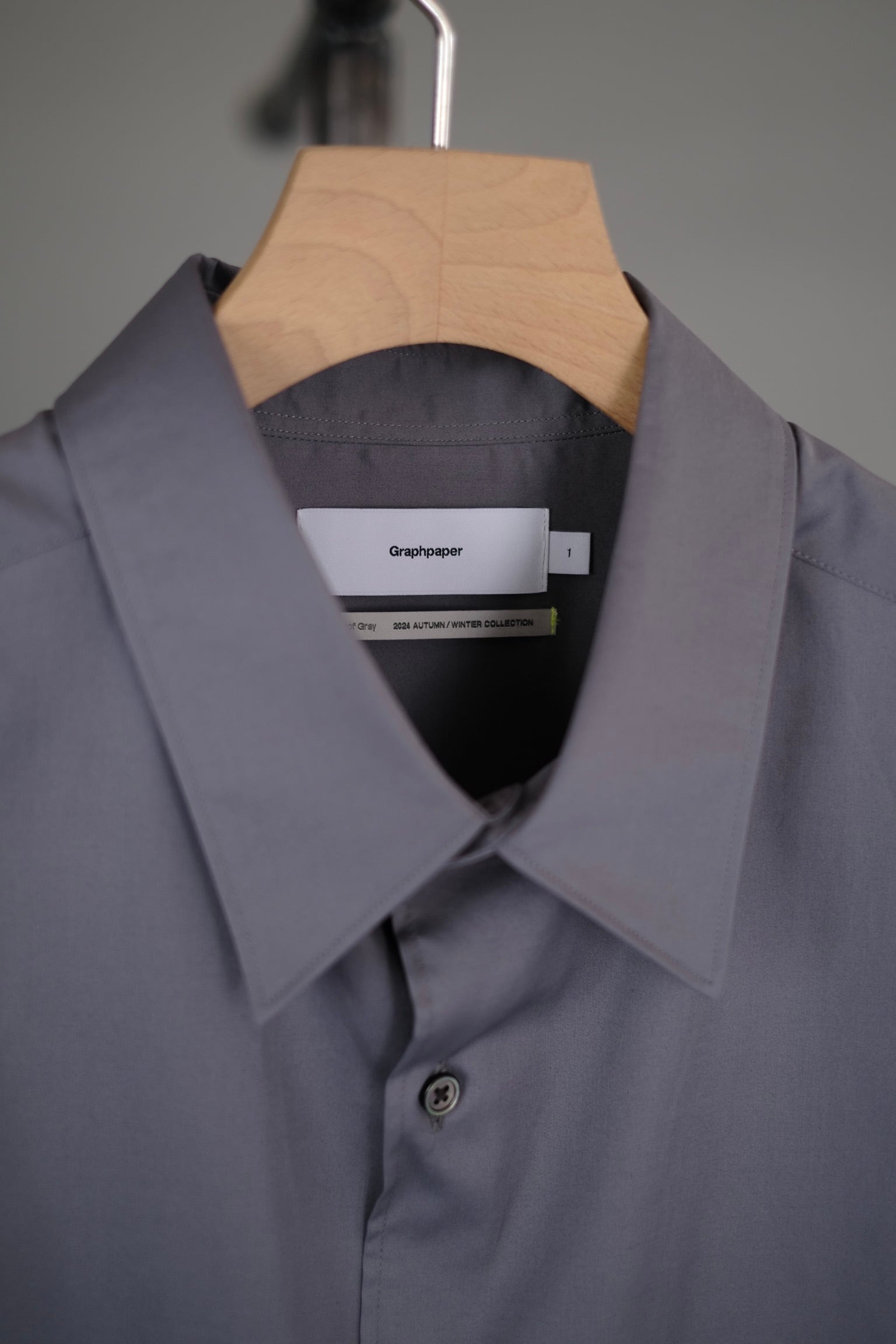 Graphpaper / Silicon Poplin Oversized Regular Collar Shirt | LIVING