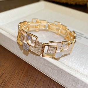 スクエアメタルデザイン バングル ブレスレット 4color W10422