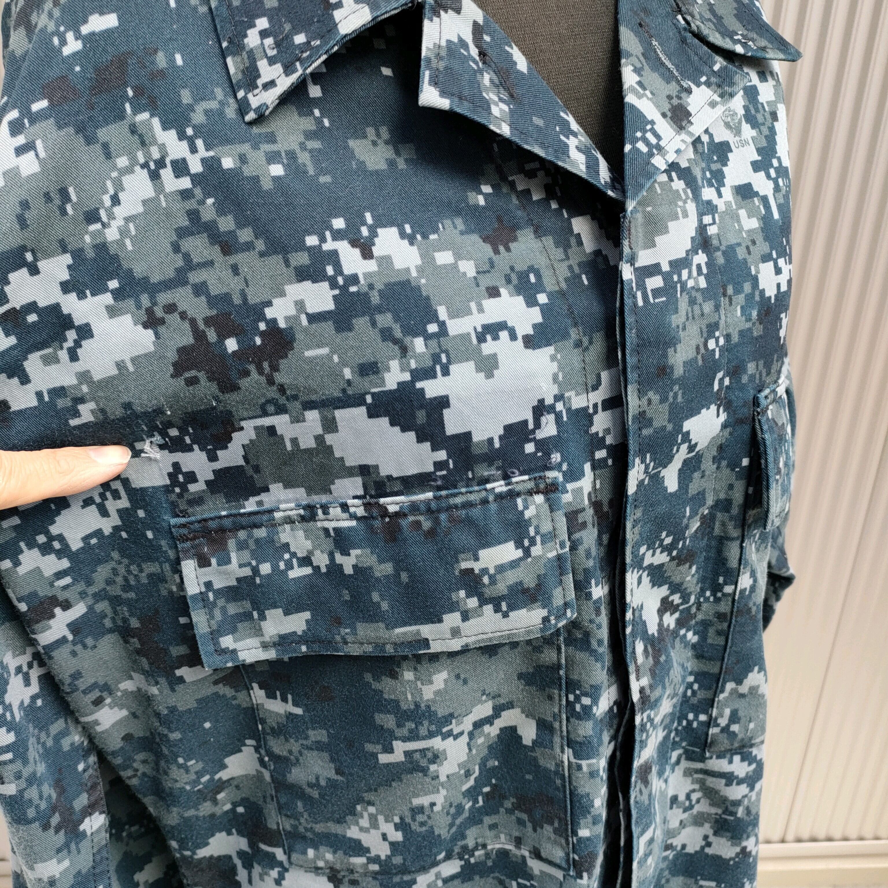00s 米軍 U.S.NAVY NWU デジタルカモ 刺繍 ジャケット