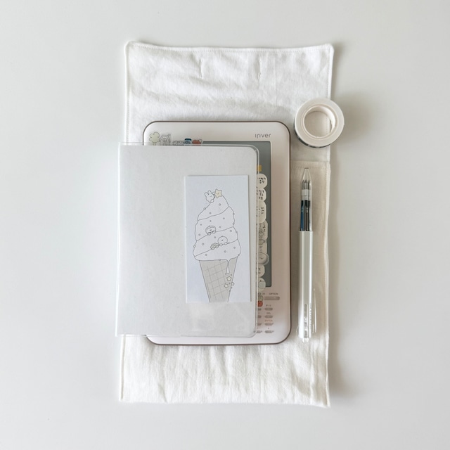 papeterie.atelier 〔cocon book pouch -white-〕