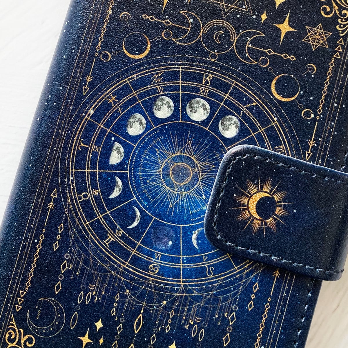 月の満ち欠け・12星座 スマホケース 手帳型スマホケース iPhoneケース