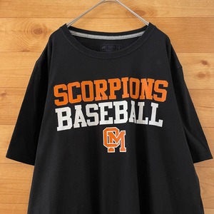 【Russell】ベースボールチーム Scorpions Baseball ロゴ プリント Tシャツ L ラッセル US古着