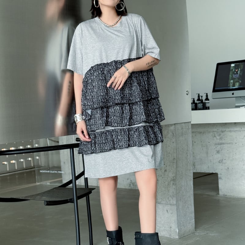 レイヤード風ティアードミニ丈フレアースカート 2color ON0931