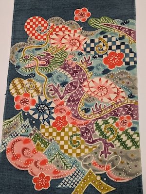 人気の型絵染の帯「景雲飛」藤田 順 氏制作 35%OFF