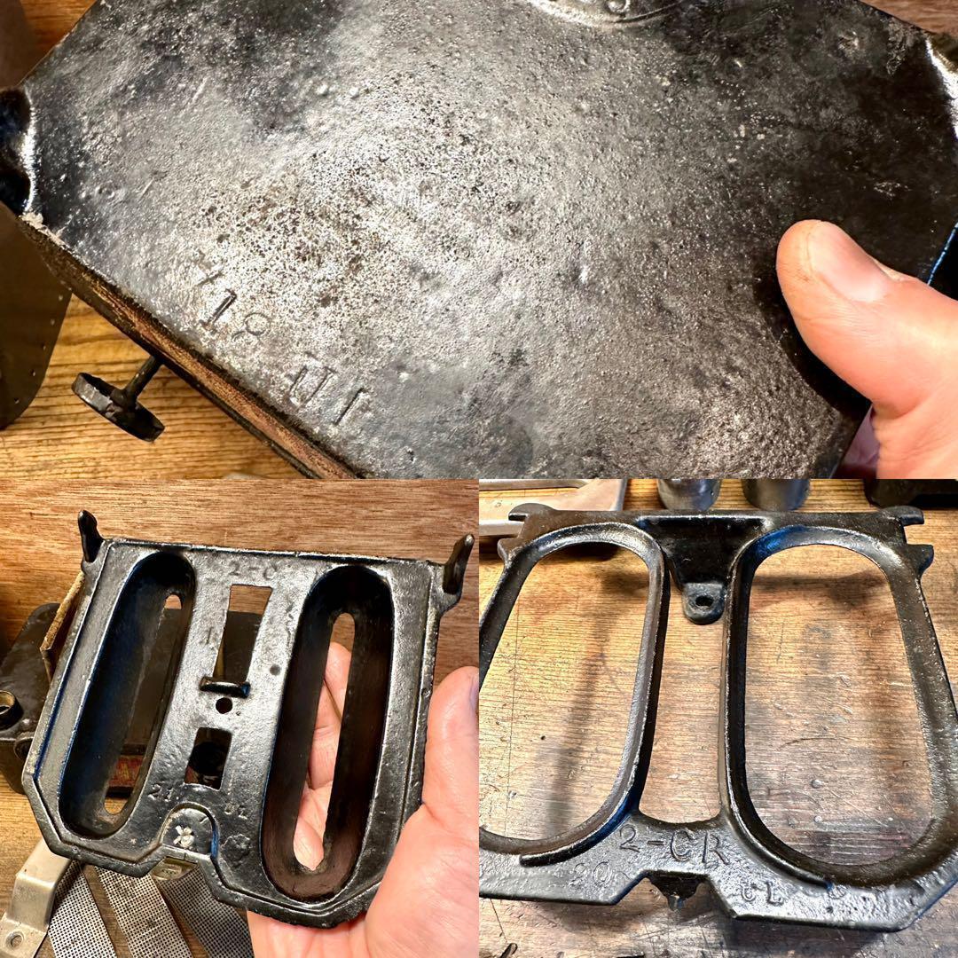 アイロンストーブ　ダブル レイルロードランタン アンティーク ビンテージ アイロンストーブ ダブル レイルロードランタン アンティーク