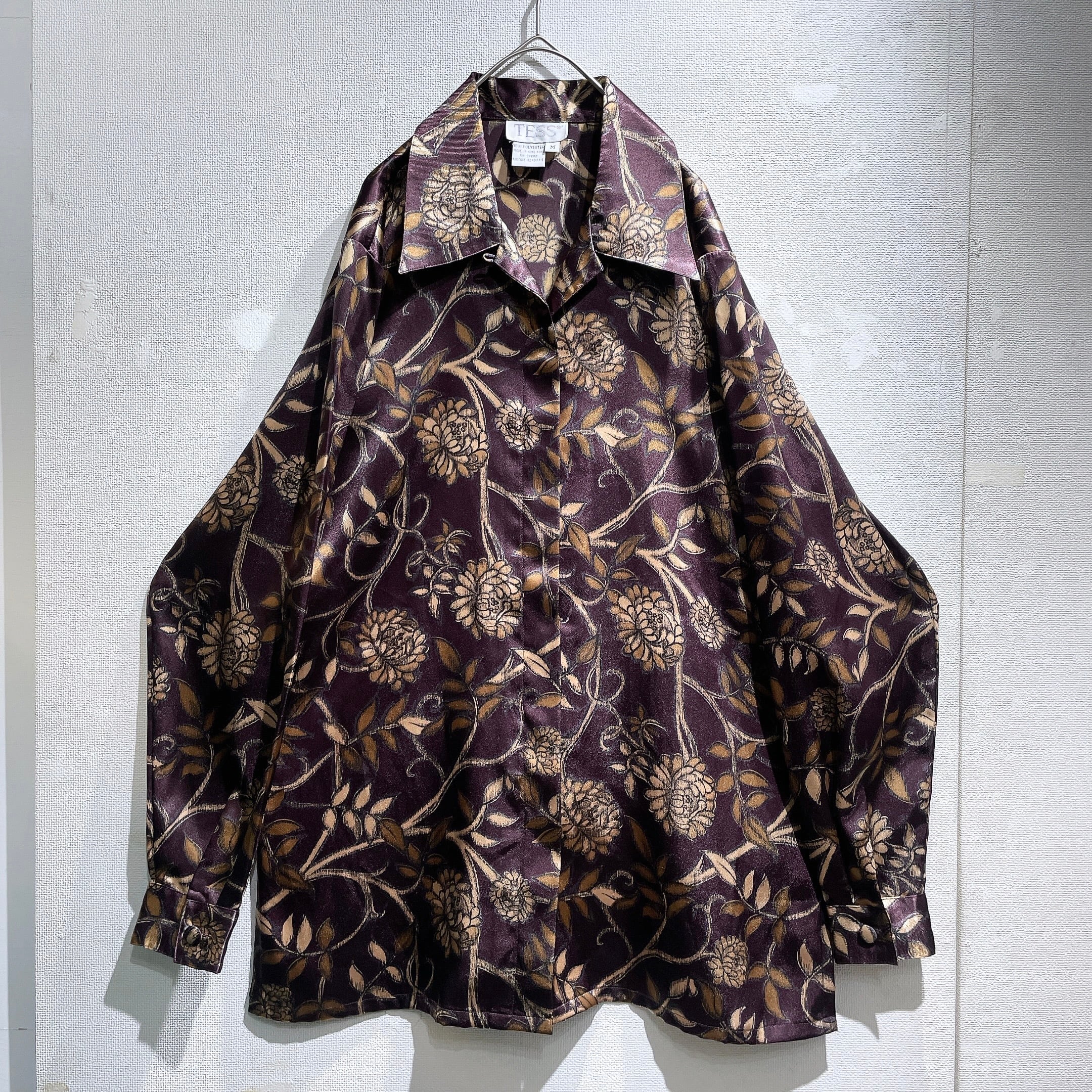 Beautiful Modern Flower painted vintage open collar drape shirt