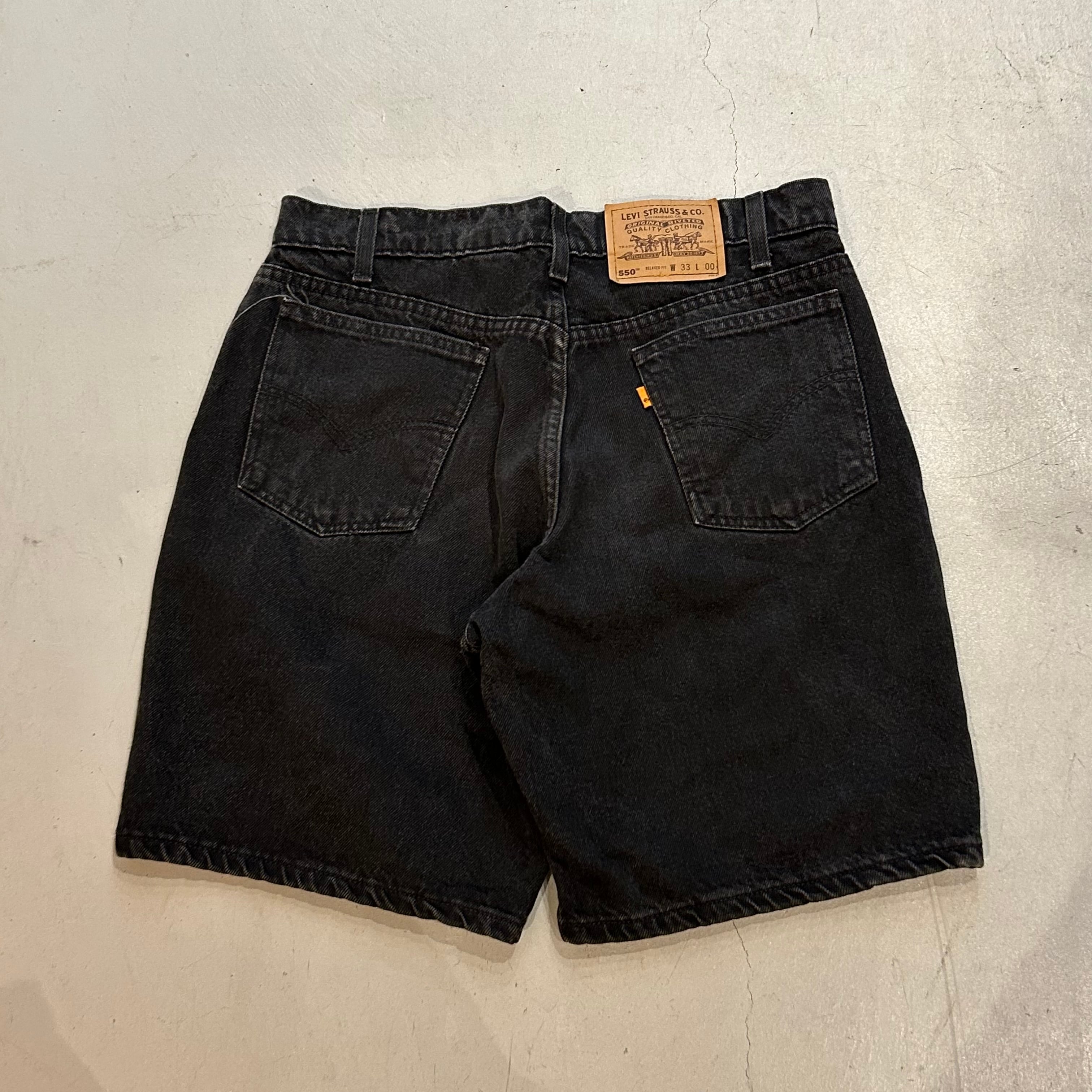 original length!90s Levi's black denim shorts【高円寺店】 | What'z up