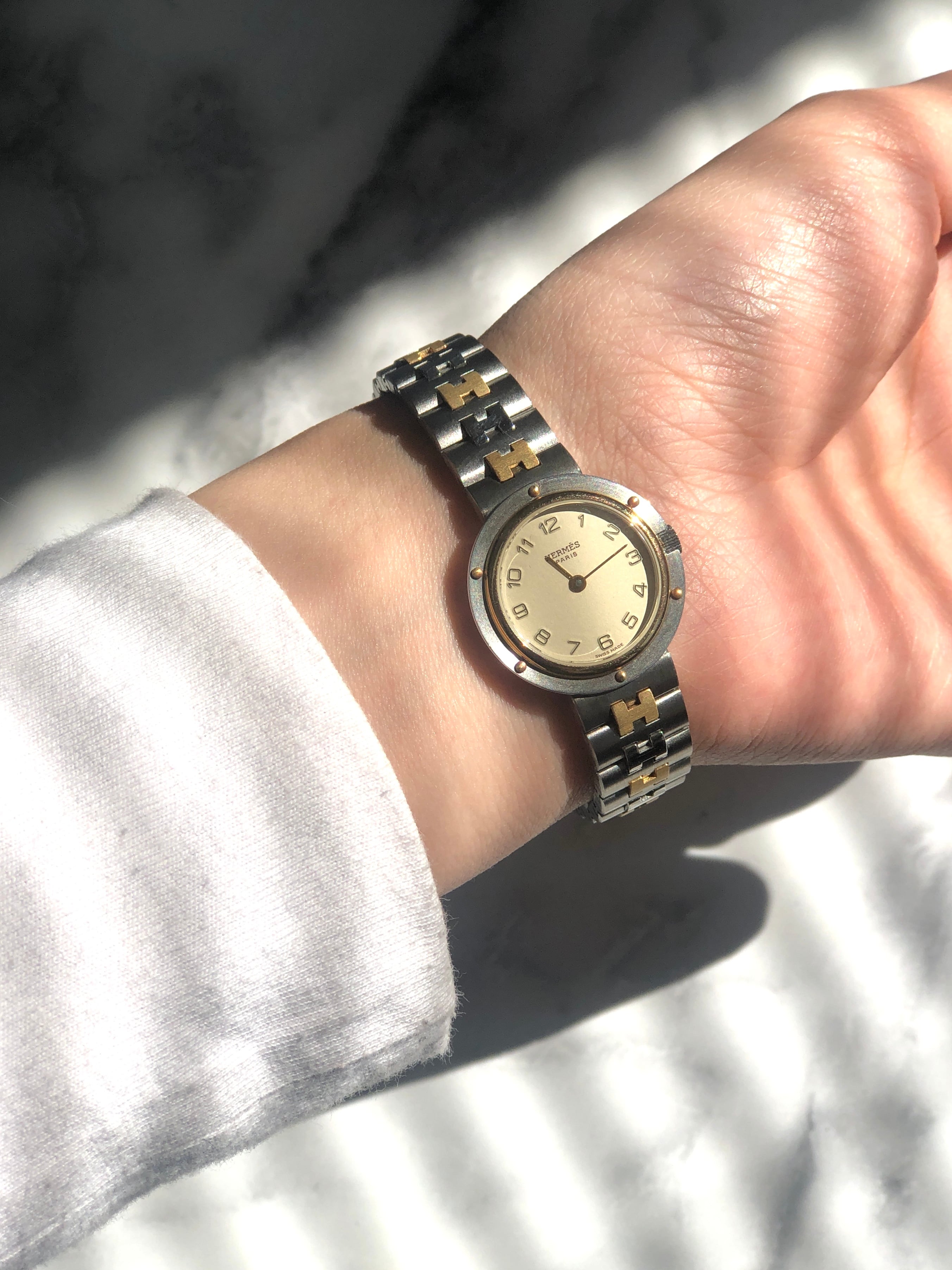 HERMES エルメス クリッパー クォーツ 腕時計 シルバー vintage HERMES エルメス クリッパー クォーツ 腕時計 シルバー vintage
