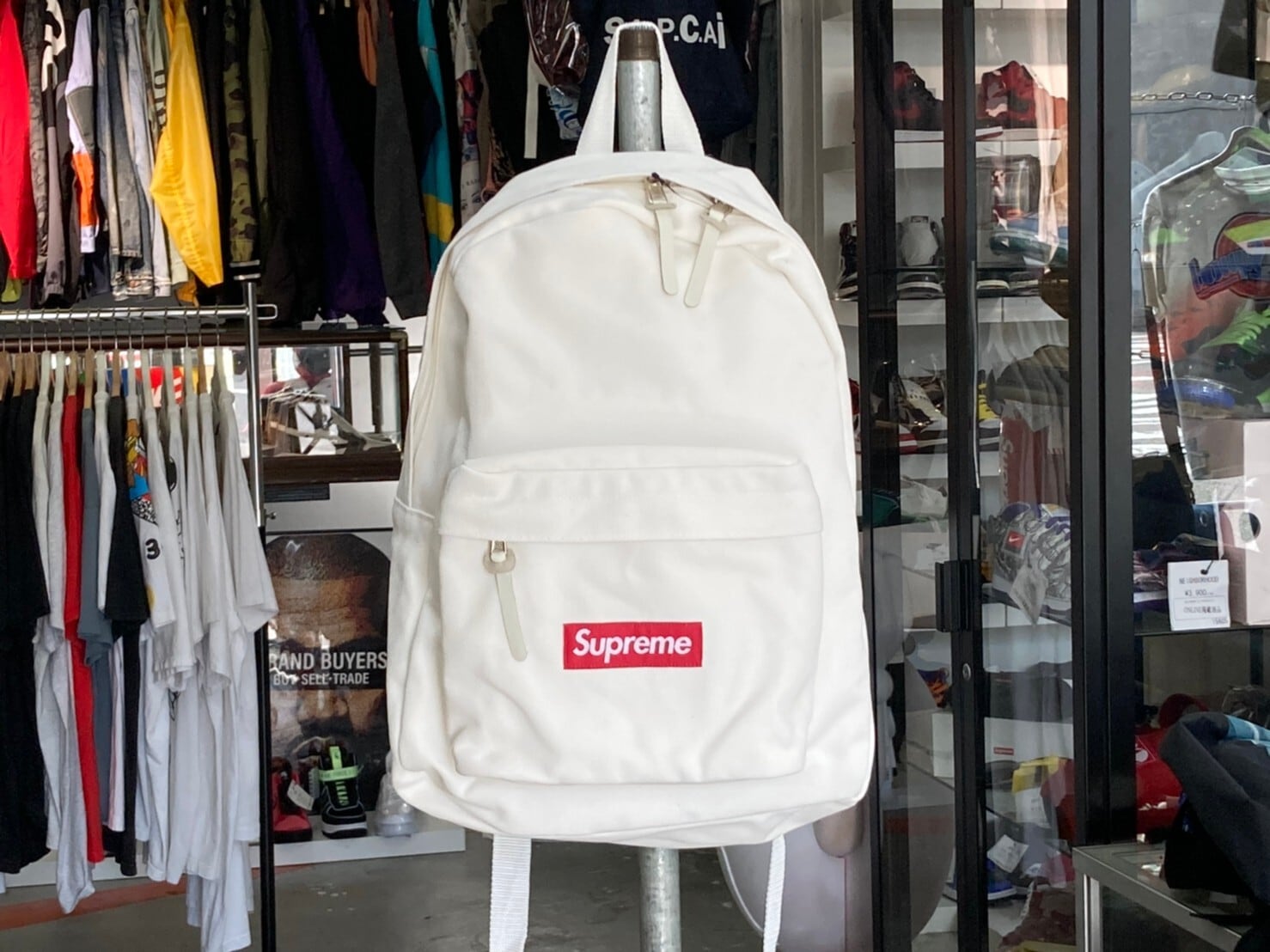 Supreme Canvas Backpack White