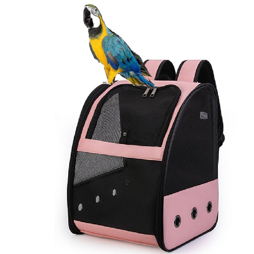鳥 ペット キャリーバッグ (ピンク)