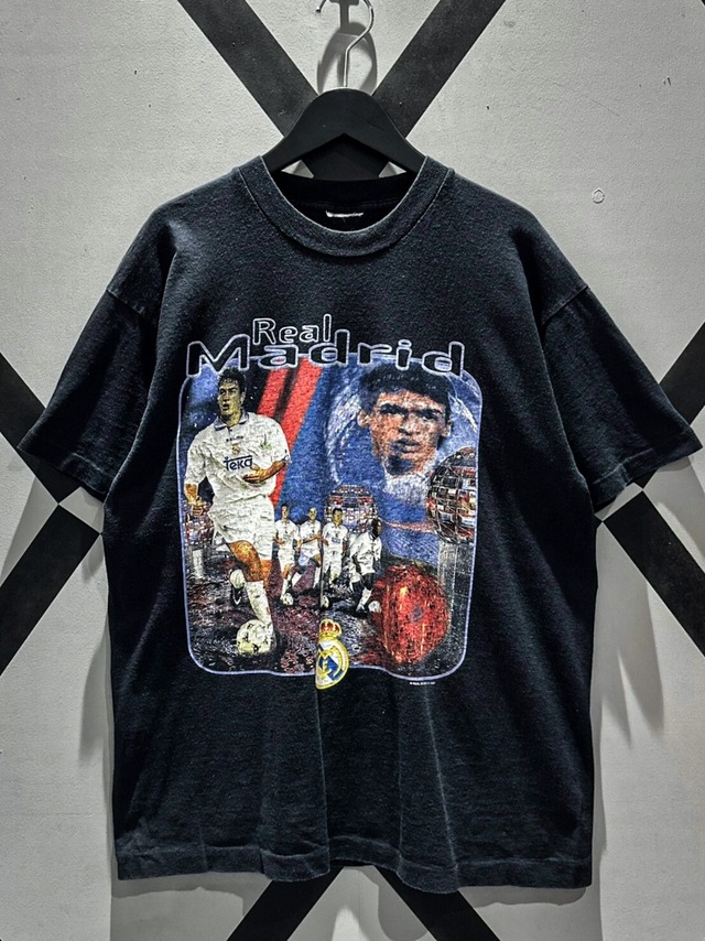 【X VINTAGE】"Real Madrid" 1997/98 Season Players Print Design T-Shirt