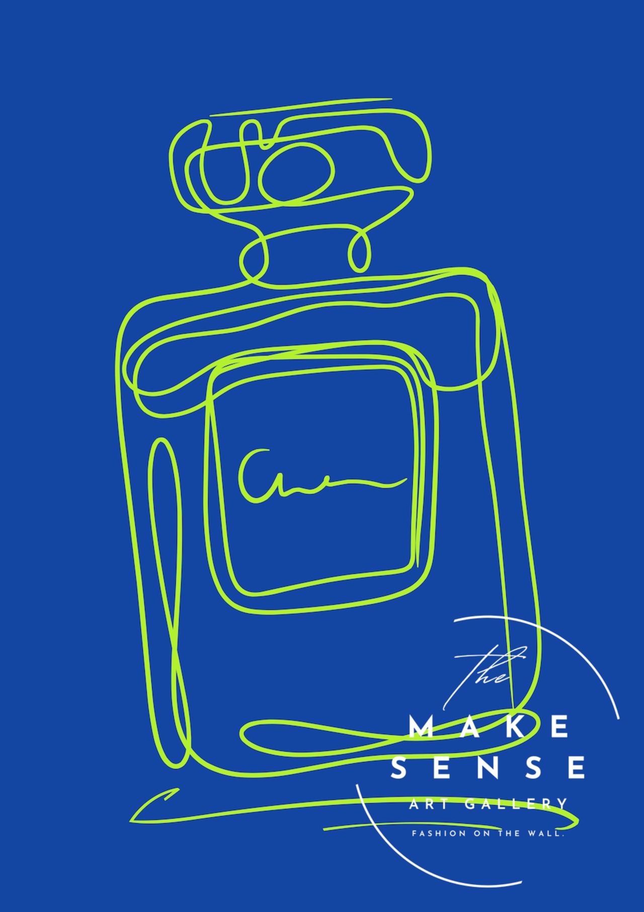 EAU DE PARFUM N°13｜香りの余韻を描くパフュームラインアートポスター｜洗練ミニマルデザイン｜高品質印刷｜A2ポスター