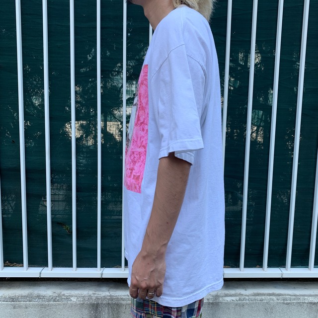 90-00s USA製　アンゲデス　フォトTシャツ　アートTシャツ　白　L