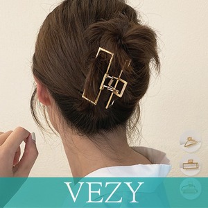ヘアクリップ ゴールド バンスクリップ シンプル メタルクリップ お出かけ用 ヘアアレンジ しっかり挟める 髪留め 韓国風髪飾り 幾何学模様 ヘアアクセサリー ヘアアクセサリー VEZY ベジー ItemNo.【14209803】