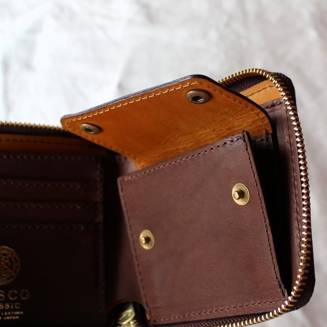 vasco オイルドレザーショートウォレット LEATHER VOYAGE ROUND ZIP