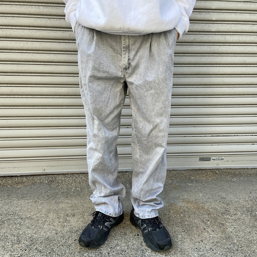 DOCKERS ドッカーズ ケミカル2タックテーパードパンツ グレー M-L相当