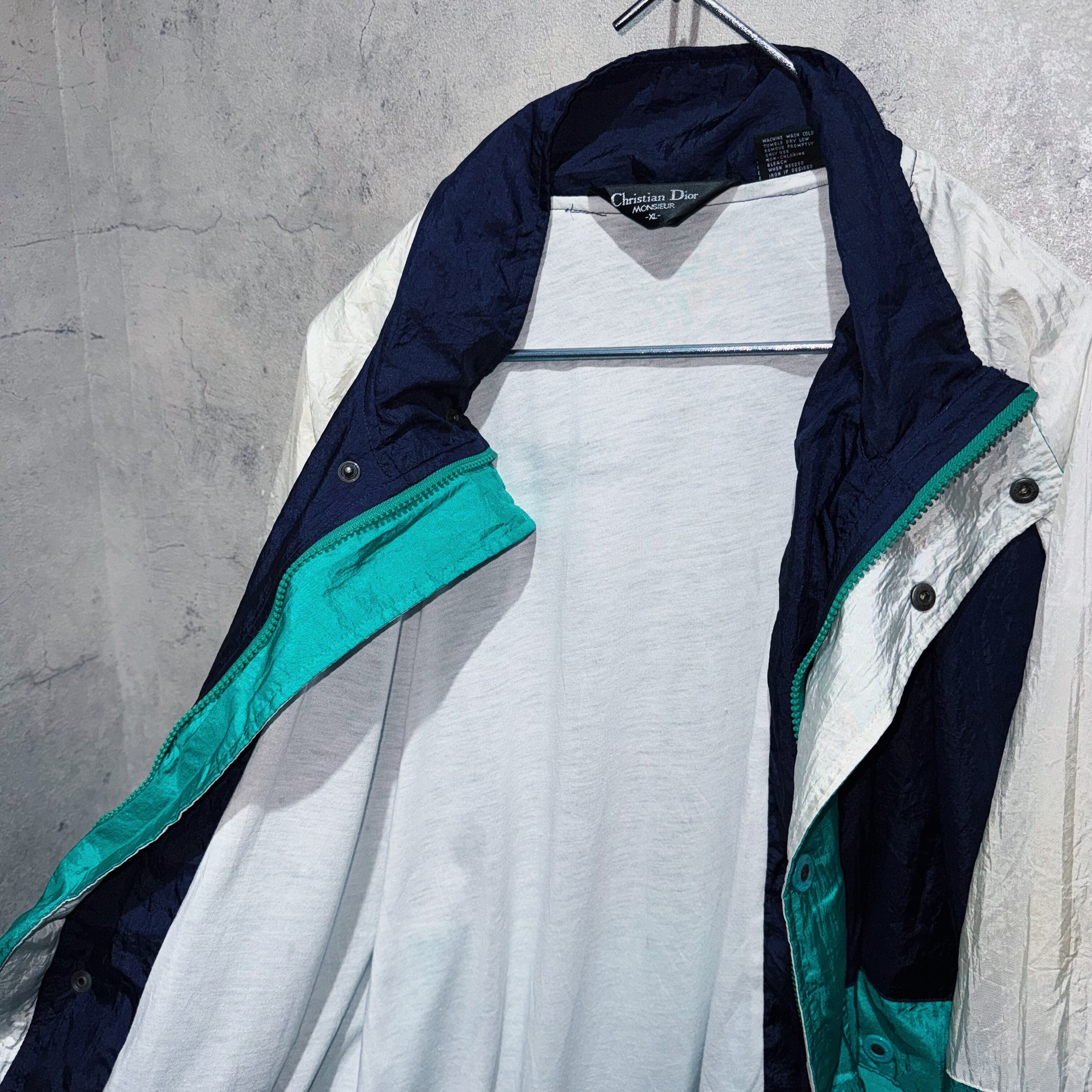 80's”Christian Dior”brand logo zip design nylon jacket | ayne
