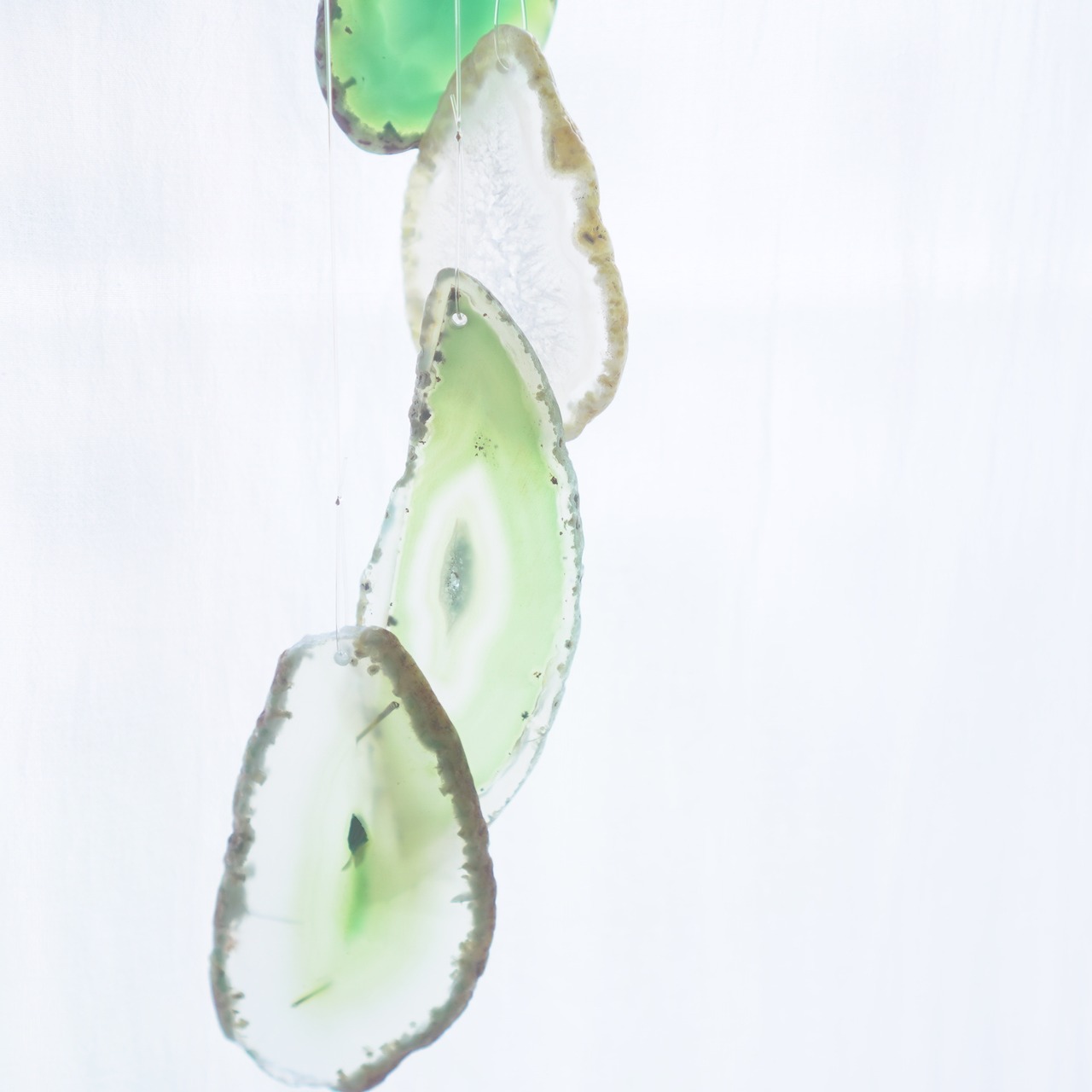 Crystal Green 02 - アゲートヒーリングチャイム / Agate Sun Catcher Wind Chime 878