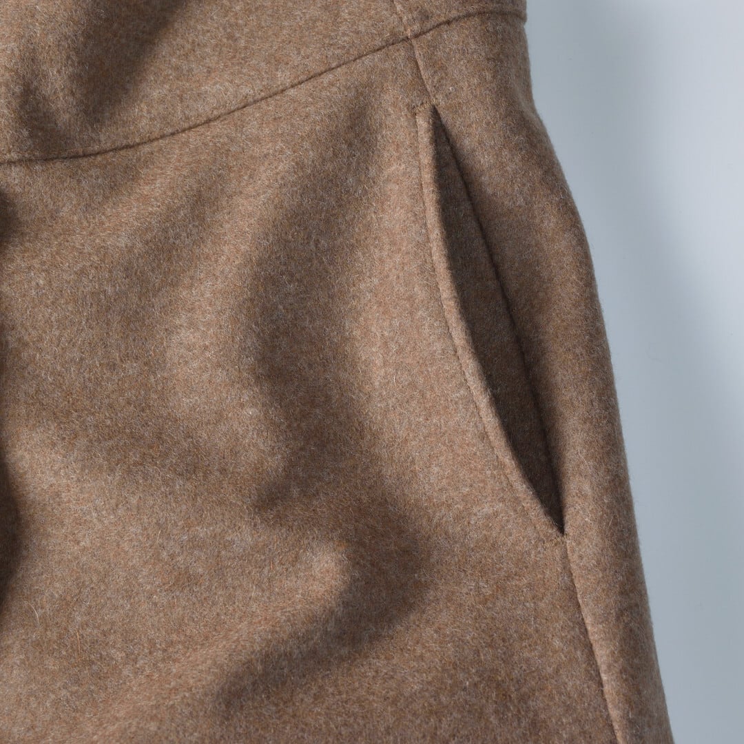 Fabrique en planete terre ファブリケアンプラネテール ウールメルトンワンピース・ブラウン【送料無料】