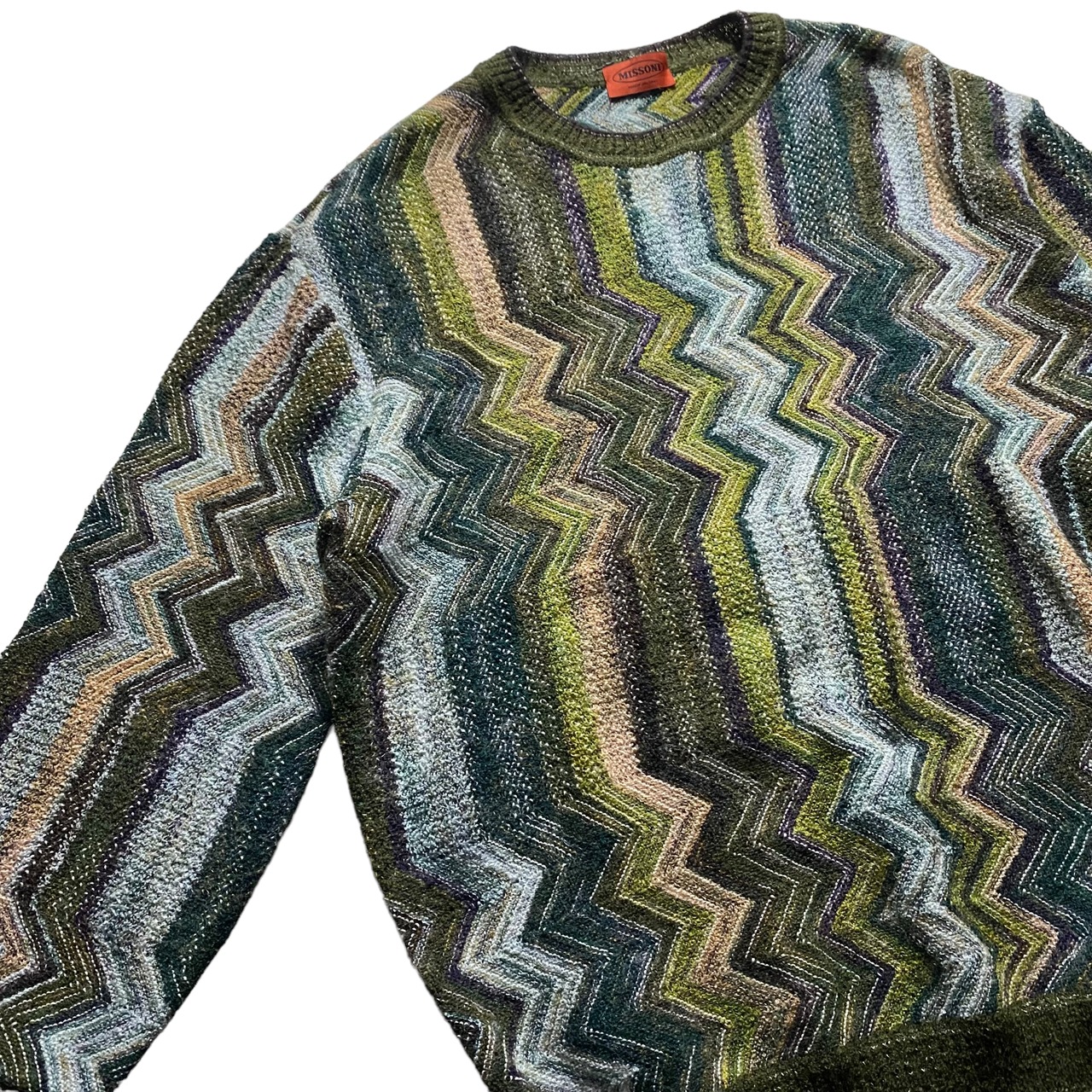 MISSONI zig-zag border knit sweater