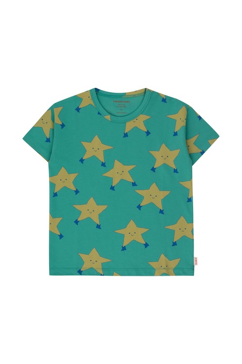 TINY COTTONS - DANCING STARS TEE / emerald