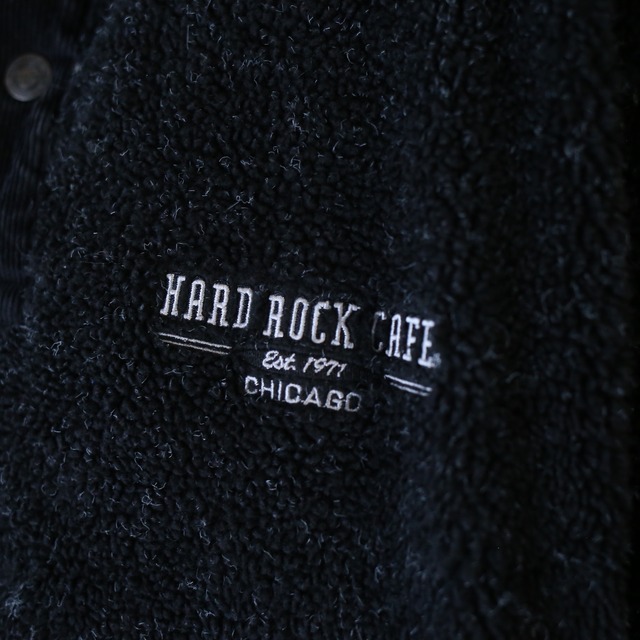 "Hard Rock CAFE" boa fleece half-button pullover