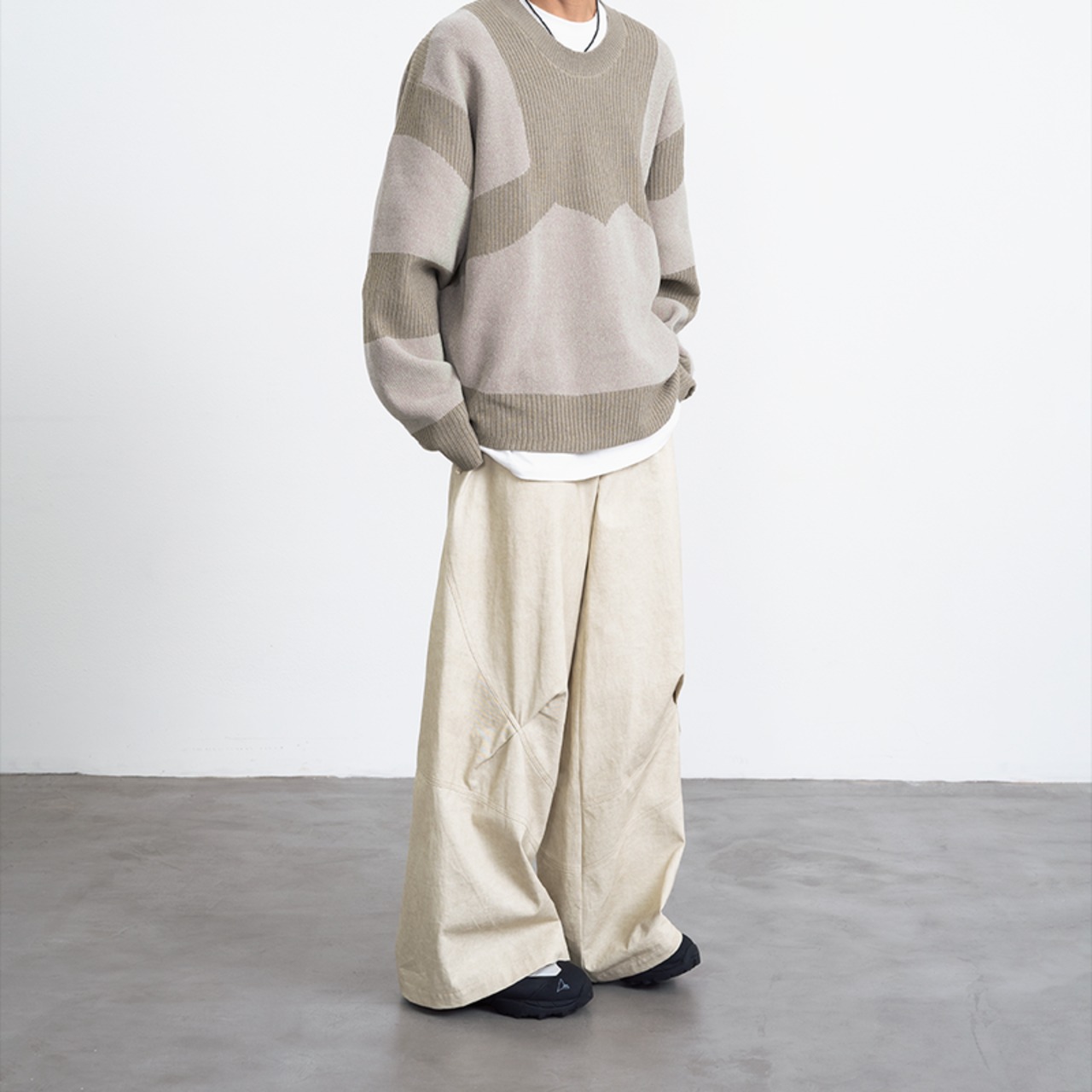 ニーアクセントリラックスパンツ　961