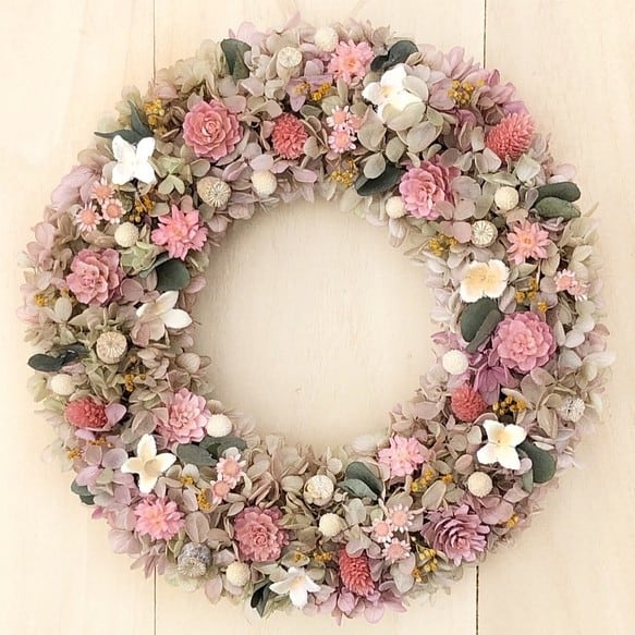 くすみカラーのオレガノピンクリースL ドライフラワー プリザーブド