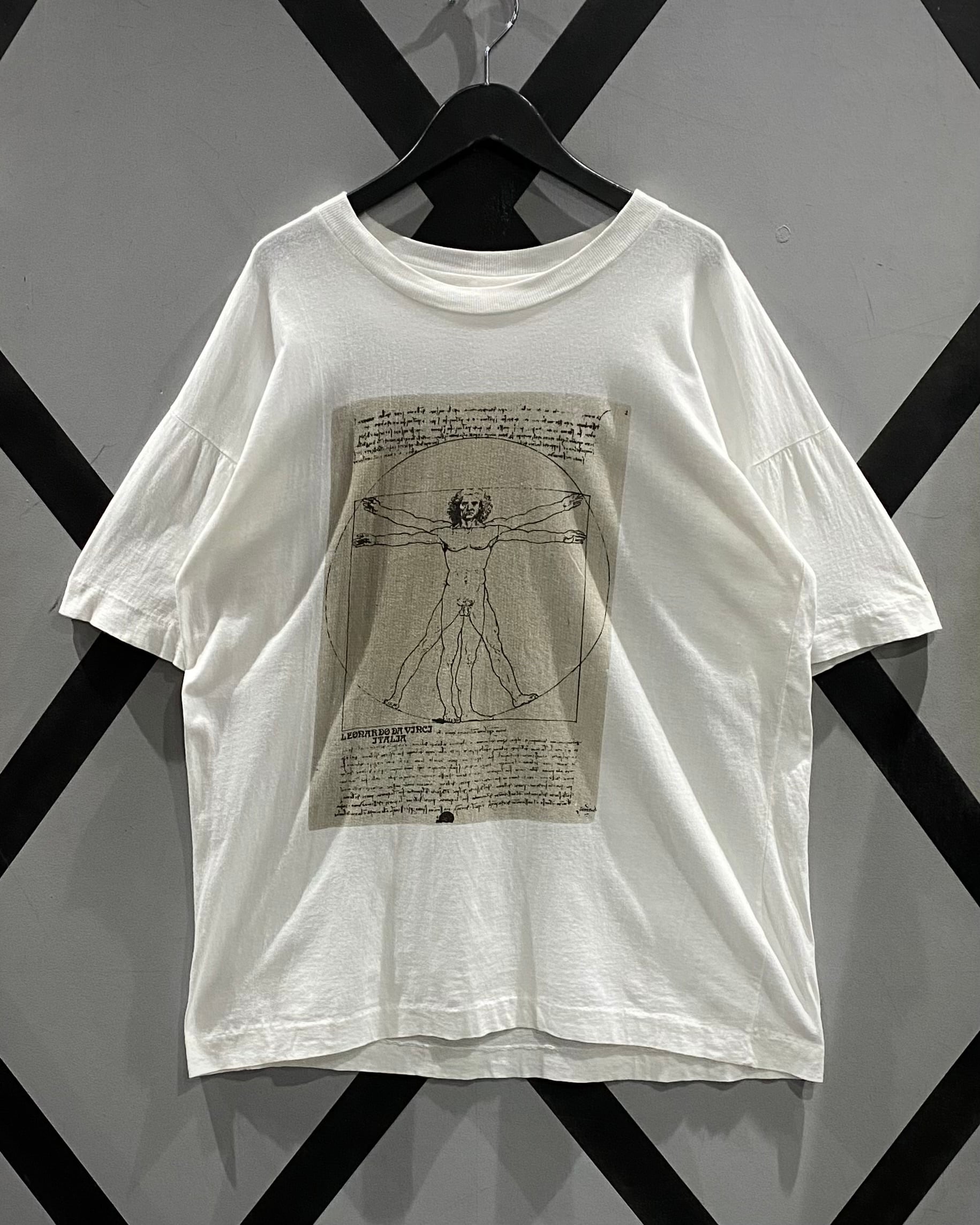 ART VINTAGE - 古着 2点 X VINTAGE】90's “Leonardo Da Vinci” Print Design Vintage T-Shirt