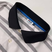 FILA GOLF フィラ ゴルフ ボーダー柄 半袖 ドライ ポロシャツ サイズ 3L /メンズ/ゴルフ/ホワイト×グレー×ブルー