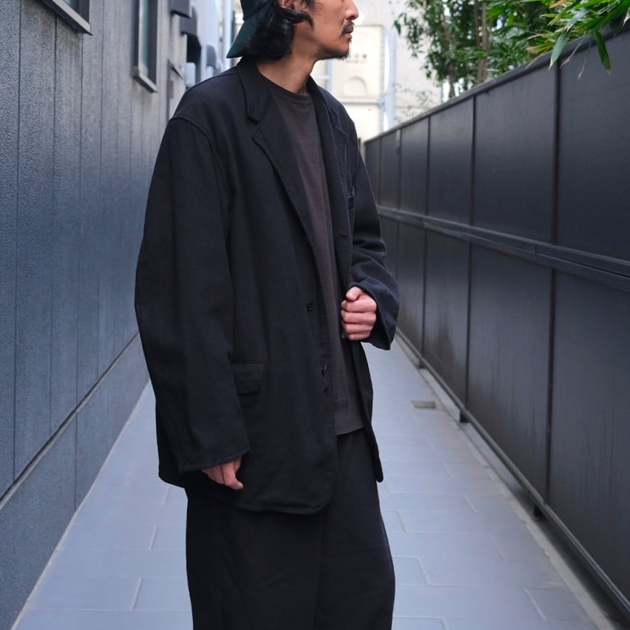 COMOLI(コモリ) / ブラックドリルジャケット -BLACK-(D01-01006)