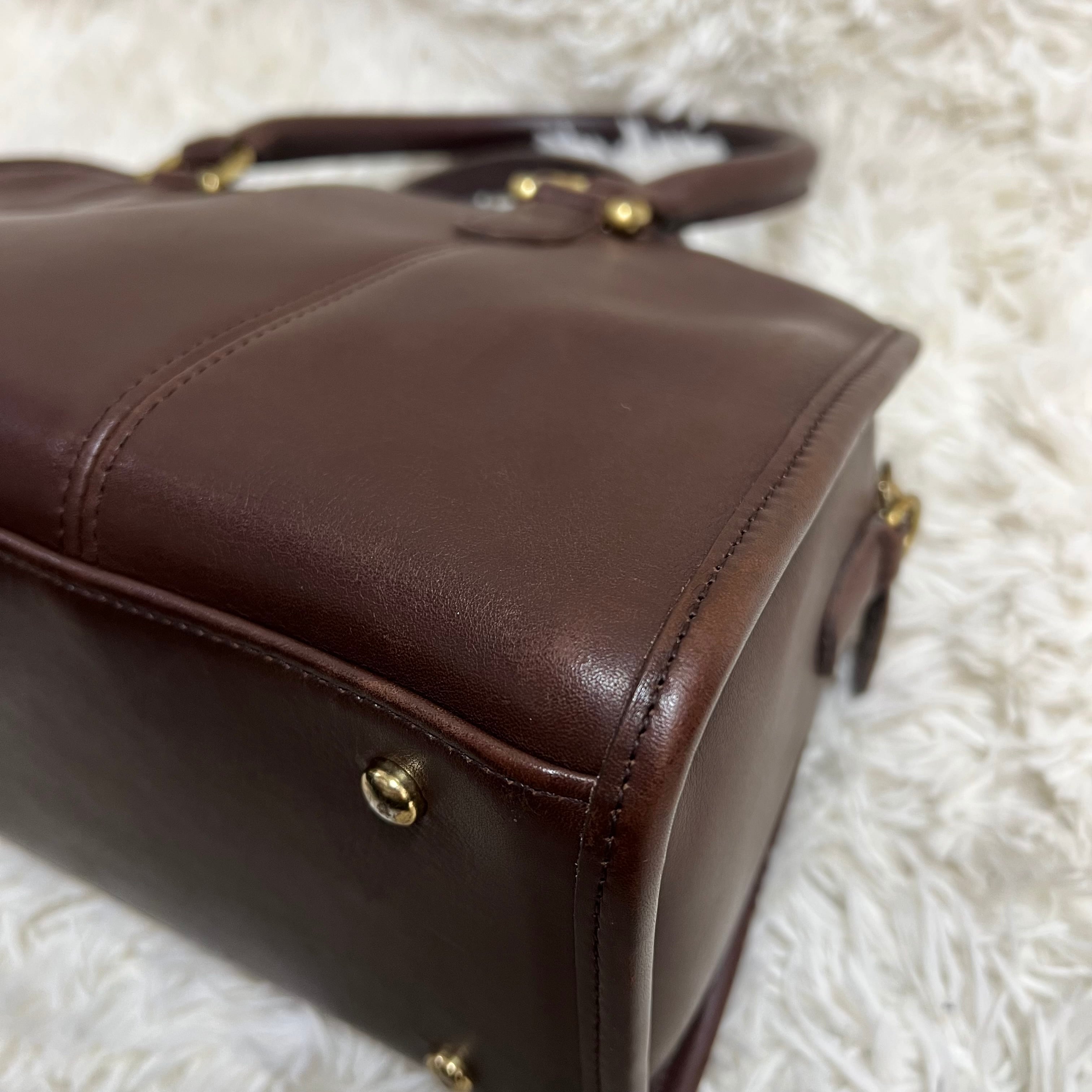 OLD COACH ミニボストンバッグ ブラウン 極美品 茶 オールドコーチ