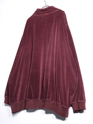 "KING SIZE" XXXL super over silhouette velours half-zip pullover