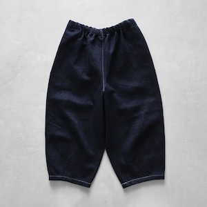 HUIS×三備 / 綿麻シャトルデニムバルーンパンツ - インディゴ