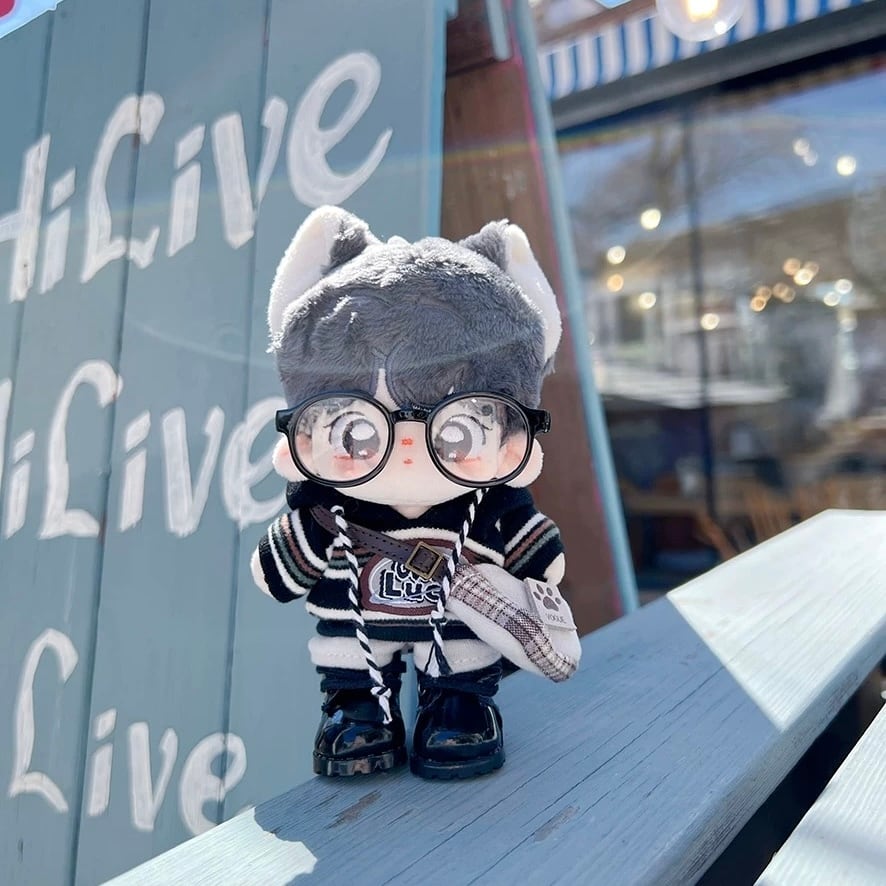 10cmぬい服】ボーダースウェットコーデ 10cm着せ替えぬいぐるみ用 棉花