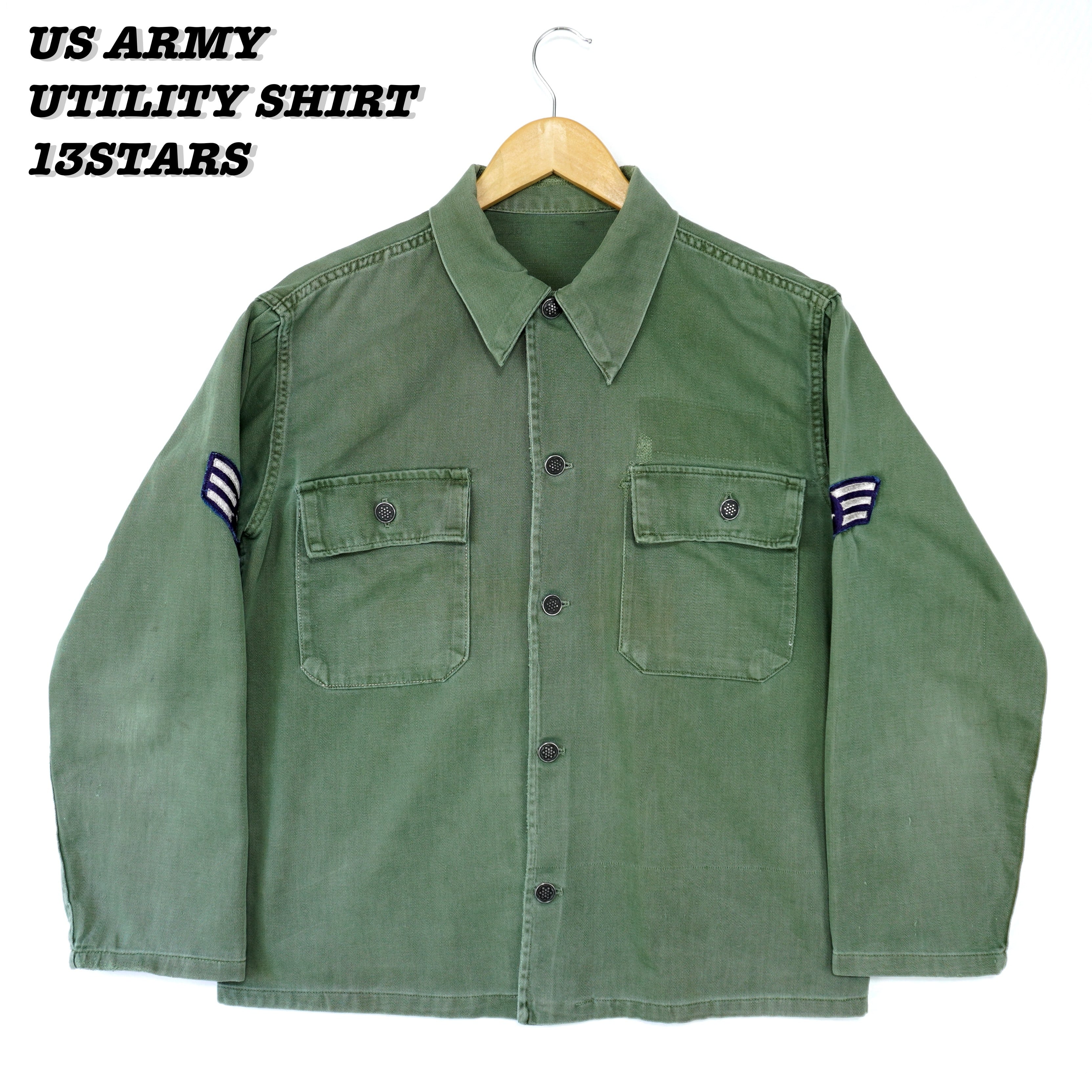 US ARMY UTILITY SHIRT 13STARS 1950s - シャツ