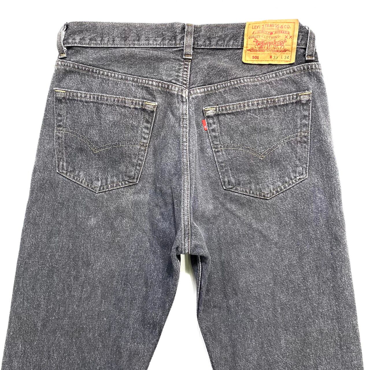 90年代 USA製 リーバイス 501 ストレート ブラックデニムパンツ メンズ