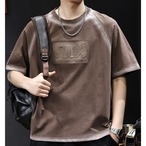 Box Logo Layered Style Crew Neck Short Sleeve T-Shirt ◇3color H0446