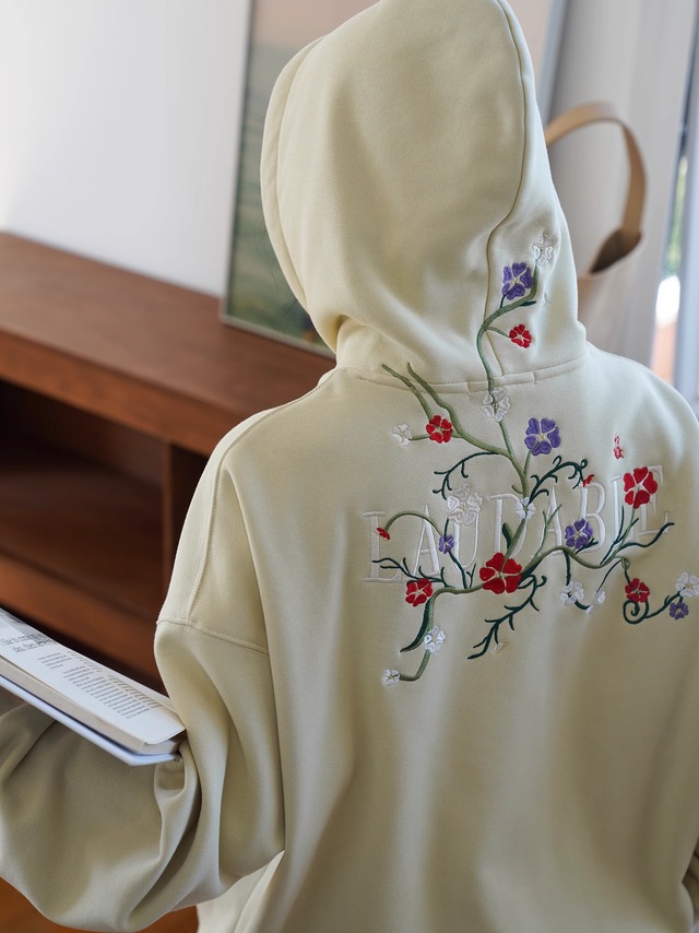 embroidery fleece hoodie【2023120804】