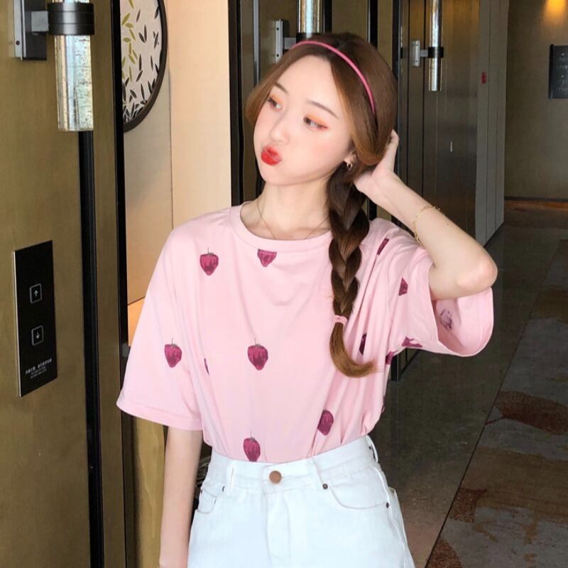 プリント柄スタイルブラウス かわいい スプリング 春物 サマー 夏物 YY-ファッション31407474081