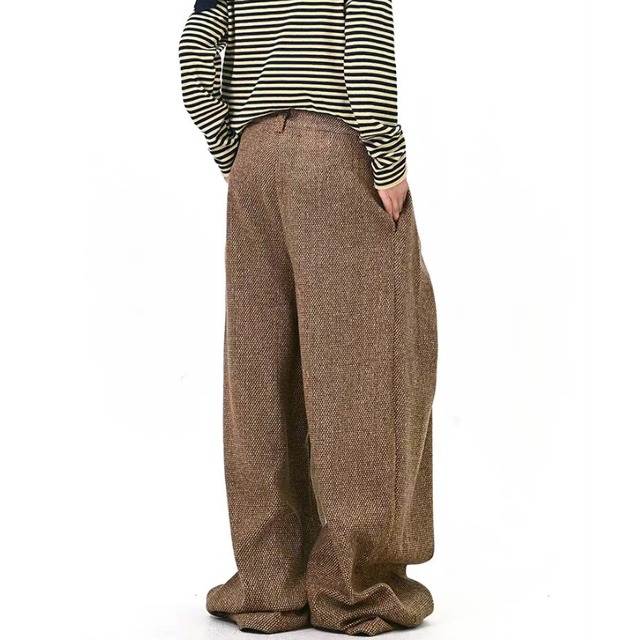 tucked wide suit pants　タックワイドスーツパンツ　J1648