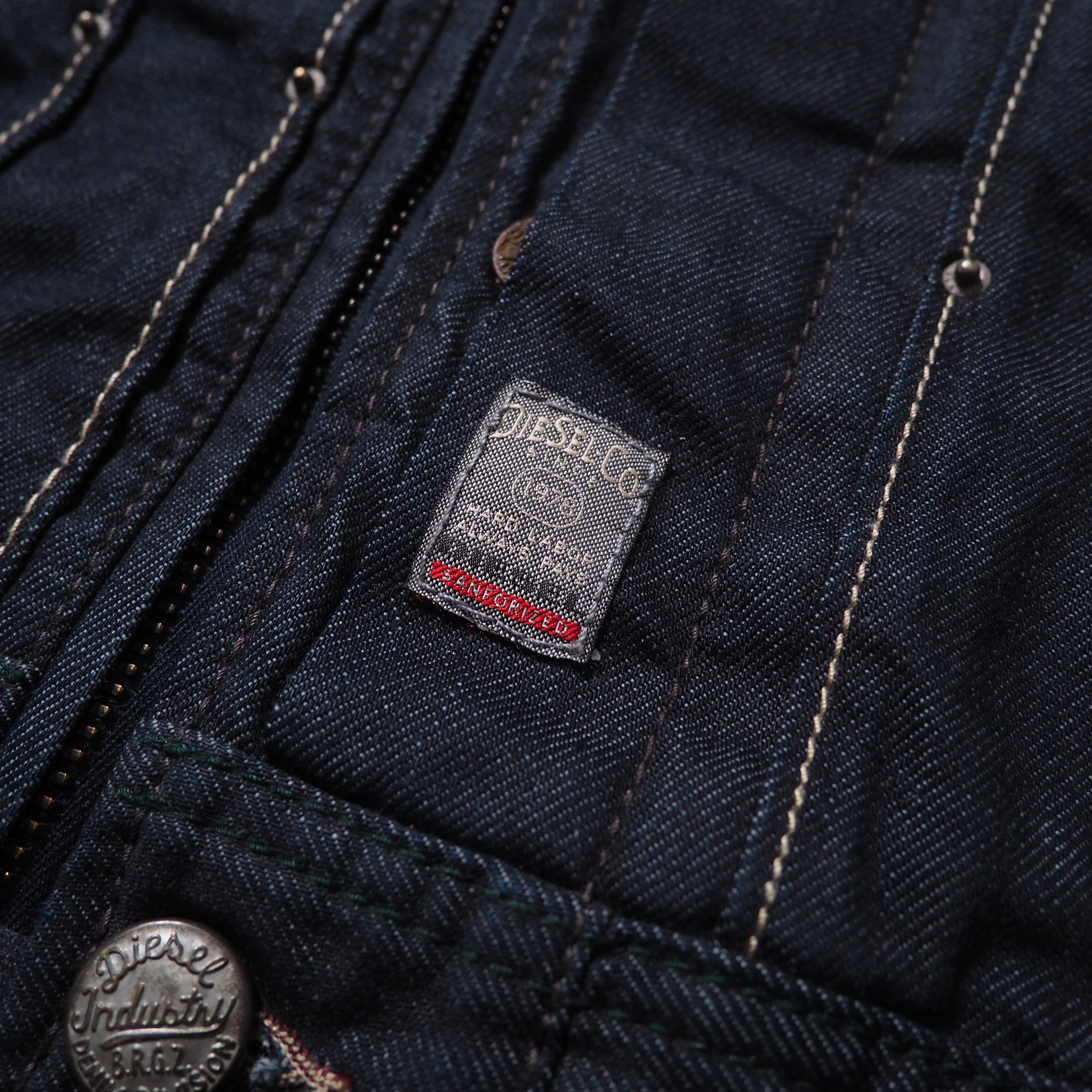 " DIESEL " Deformed Hood Design Denim jacket (made in Italy)