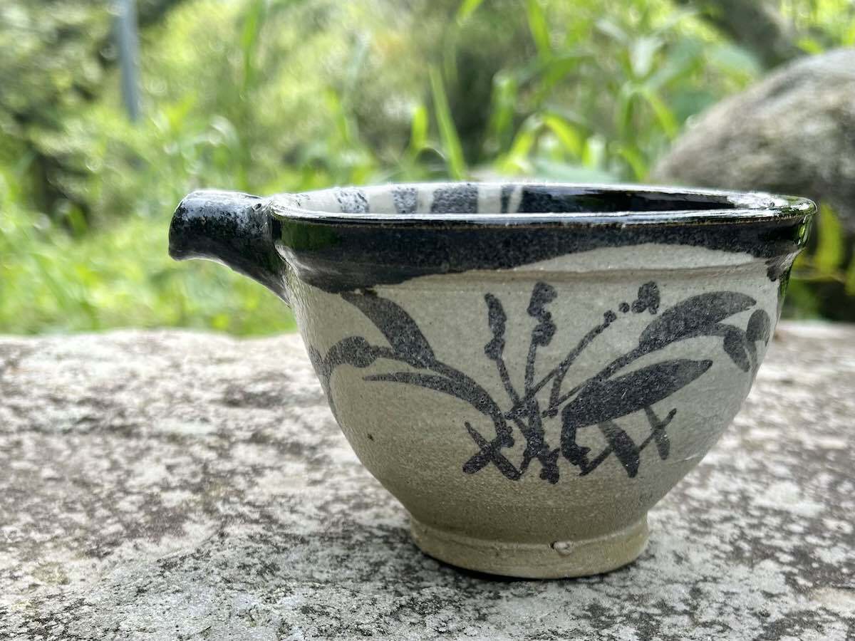 Ｗ３２３　火入　『絵唐津　火入』『藤ノ木土平 作』　共箱　茶道具 唐津菓子器 鉢 藤ノ木土平（作）共箱 | 古美術ささき